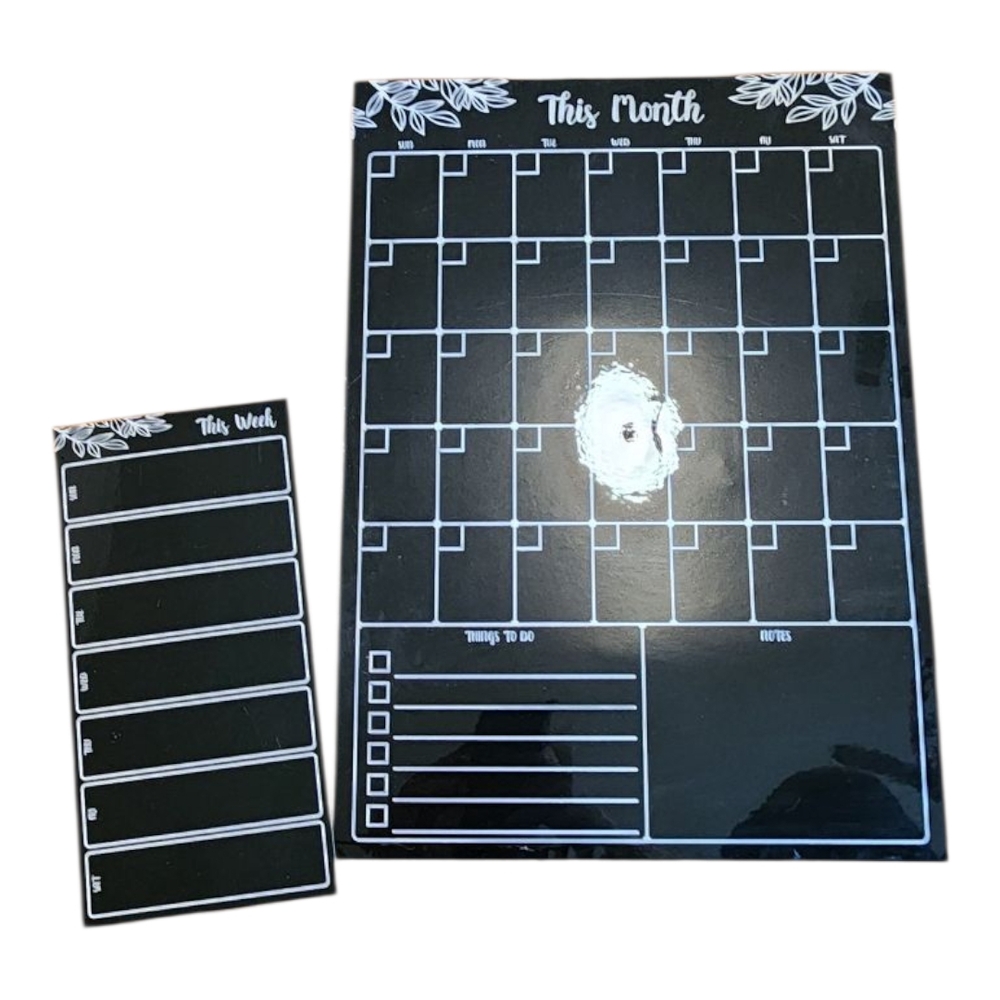 Black and White Monthly and Weekly Planner Set